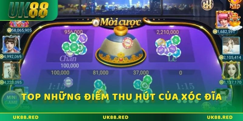 Top những điểm thu hút của trò chơi xóc đĩa là gì?